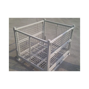Superior Carbon Steel Collapsible Wire Mesh Crate Customized Dimensions Colors Logo Accessories Storage Cage