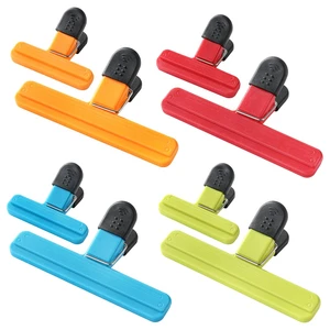 8 Pack Reusable Plastic Bag Clips Small and Large Sizes with Air Tight Seal for Snacks and Food Storage