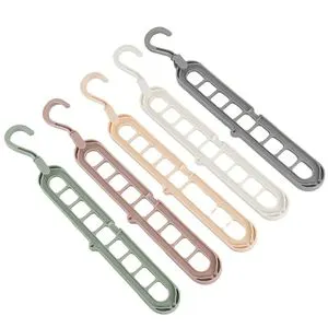 Creative Hanger 9 Hole Towel Hook Closet Organizer Plastic Storage Rack Practical Hanger