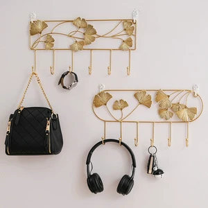 Creative Durable Iron Hooks for Entrance Hall Wall-Mounted Decoration Multi-Functional Key Storage Dressing Room Hat & Coat Rack
