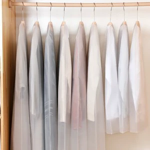 Transparent Thickened Dustproof PE Hanging Suit and Coat Dust Cover for Household Garment Storage Clothing Protector