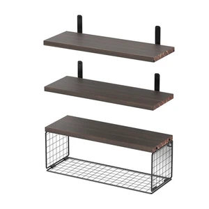 Wall Wall Hanging Pine Corner Suspension Shelf Bedroom Living Room Bathroom Kitchen Carbonized Black Wall Storage Rack