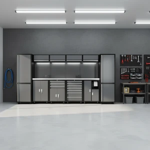 Heavy-duty Auto Repair Metal Storage Garage Workbench Combination Heavy Duty Modular Workshop Tool Cabinet Garage Storage System