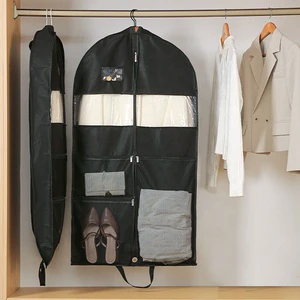 New Multifunction Cleaning Foldable Clothes Dust Cover Thickened Non-woven Jacket Storage Bag Wardrobe Hanging Dress Garment Bag