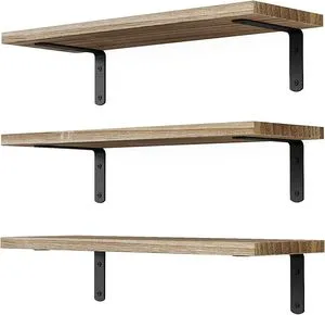 Hot Selling Wooden Wall Shelf For Living Room Kitchen Wall Storage And Garage Storage Mounted Floating Shelves