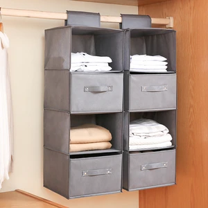 Multi-layer Hanging Storage Bag, Foldable Wardrobe Organizer for Underwear, Bras and Socks