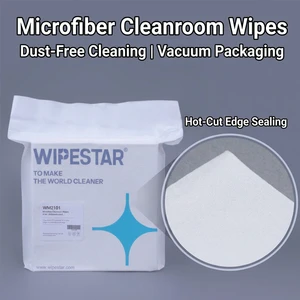 WIPESTAR Cleanroom Wiping Cloth Microfiber 9 Inches Dry Lint Free Wiper Semiconductor Precision Electronics Cleaning Wipes