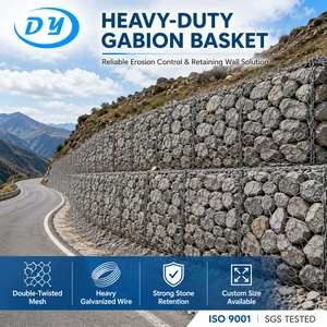 High Quality PVC Gabion Box Galvanized And Pvc Coated Gabion Basket /wire Mesh Gabion Box