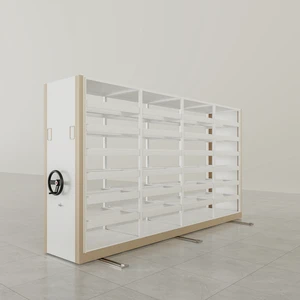 Office Library Steel Mobile File Cabinet High Density Shelving