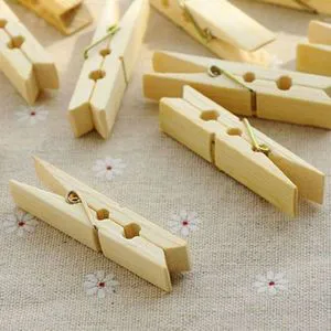 Bamboo Eco-friendly Multifunction Clothing Organizer Strong Grip Bag Clips Clothespins European Style Hook Type Living Room