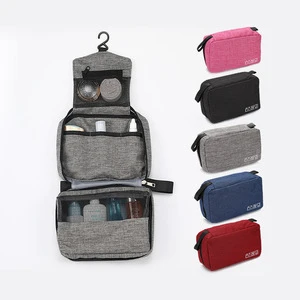 Travel Dry Wet Separate Polyester Solid Color Street Trend Rectangular Wash Bag Business Shower Portable Cosmetic Storage Box