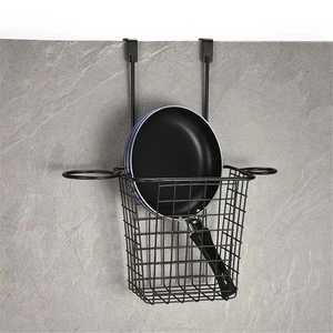 Modern Eco-Friendly Household Grid Kitchen Storage Racks Bottle Jar Organizer Hotel Use Wall-Mounted Punch-Free Hanging Baskets