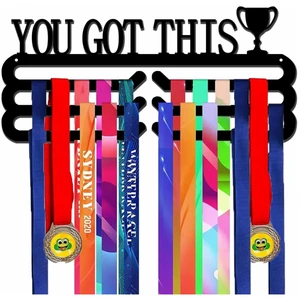 Fujian Factory Direct Supply Iron Medal Rack New Creative You Got This Metal Medal Display Hanger Wall Mounted Hooks Rails