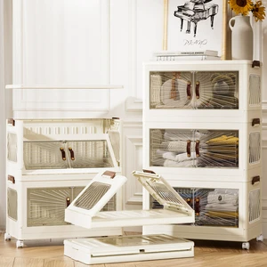 Closet Organizers And Storage With Lids And Doors Dorm Room Essentials Collapsible Stackable Storage Bins