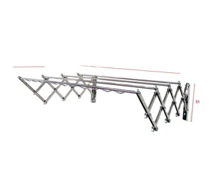 2025 Customized High Quality Wall-Mounted Stainless Steel Towel Rack Foldable Clothes Drying Rack for Bathroom Use