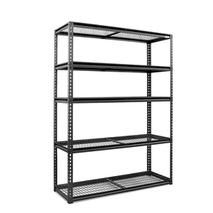 5-Layer Garage Storage Unit Steel Mesh Shelf Key-Hole Easy Assembly Heavy Duty 4400Lbs Load Capacity Powder Coated