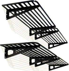 JH-Mech Garage Shelving Wall Mounted, 2-Pack 2x8ft Garages Shelving 24-inch-by-96-inch Space-Saving Wall Shelf Garage