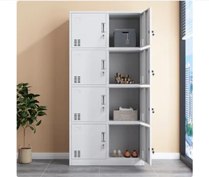 Commercial Furniture Metal Storage File Cabinet Modern Metal 8-Door Locker for School Warehouse Workshop Factory Hospital Use
