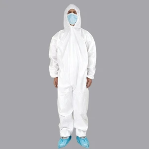 Disposable Dust-Poof Protective Suit Isolation Clothing Disposable Coverall With Elastic Cuff