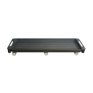 Rolling Under Bed Storage Tray with Wheels 2 Pack Block Mobile Organizer Drawer for Closet Space Saving Container