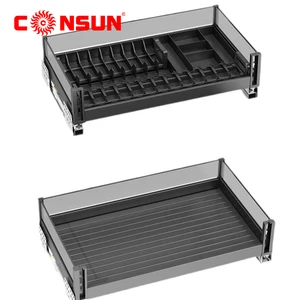 Factory Direct Kitchen Cabinet Drawer Pull Out Sliding Pantry Shelves Drawer Storage Basket Drawers