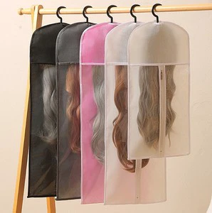 Storage Bag - Bedroom Hanging Storage with Dustproof Feature-Visible and Waterproof Cover for Wigs to Prevent Dust Accumulation