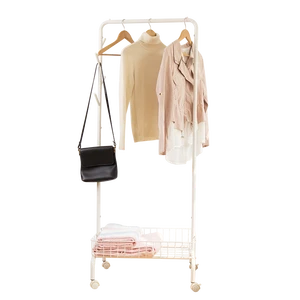 Movable Clothes Storage Rack Garment Rack Multifunctional Tree Coat Basket Coat Stands Clothing Rack With Wheels