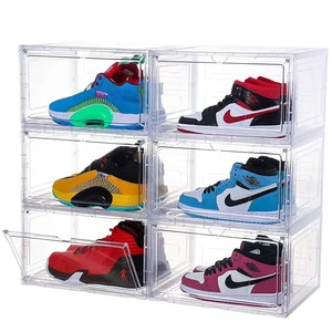 Foldable Plastic Shoe Box Storage Injection-Molded PP Rectangle Storage Box Cleanable and Space-Saving Design