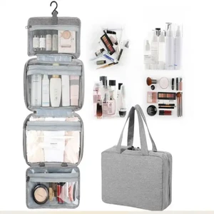 Travel Waterproof Folding Dry and Wet Separation Wash Bag Men's Cosmetic Storage Bag with Large Capacity Wash Bag