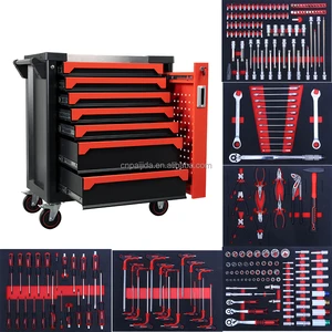 Seven Drawer Cabinet Heavy Duty Tool Cabinet with Tool Set Tool Box Set Tool Trolley Rolling Tool Chest Tool Cart Metal Tools