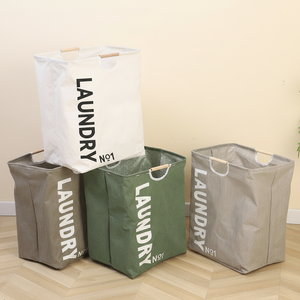 Ready To Ship Canvas Basket Collapsible Laundry Hamper, Foldable Clothes Organizer, Folding Canvas Laundry Basket