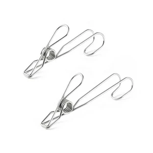 Multipurpose Windproof Clothespin Stainless Steel Marine Grade Durable Pegs Metal Hanging Clips for Clothes Towels Socks