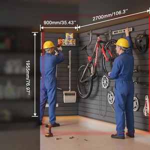 Durable Modern WPC Panel Multi-Tier Wall-Mounted Multifunction Large Capacity Easy Clean Storage Organizer Home Garage Shelves