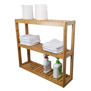 WDF Hot Selling Bathroom Accessories Organizer Etagere De Rangement Bathroom Organizer Bamboo Bathroom Shelves