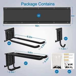 JH-Mech Garage Tool Organizer Adjustable 48Inch Max 400lbs Wall Mount Heavy Duty Garage Garden Tool Storage Rack Organizer