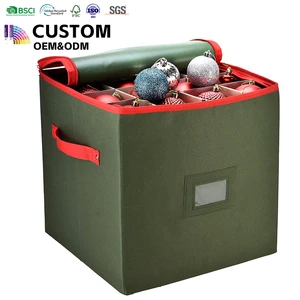 Large 64 Slot Christmas Ornament Storage Box with Adjustable Dividers for Organizing Your Festive Decorations