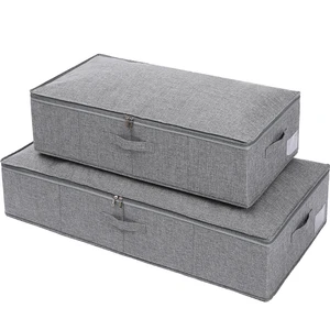 High Linen Portable Under-Bed Organizer Multifunctional Custom Storage Box for Quilts Clothes Toys Durable for Food Use