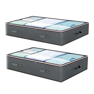 Under Bed Storage Bags for Bedroom Large Capacity Cloth Storage Boxes Foldable Bed Storage Box Containers with Window