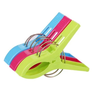 High Quality Large Beach Towel Clips / Plastic Quilt Hanger Clamp / Durable Clothespins Pegs Clothes