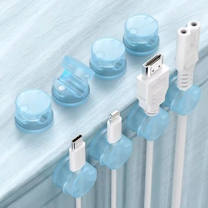Magnetic Data Cable Clip Rotatable Wire Organizer Universal Self-adhesive Electronics Wire Organizer Holder