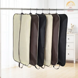 Durable Custom Logo Non-woven Clothing Storage Bag Wedding Dress Dust Bag Suit Cover Garment Bag