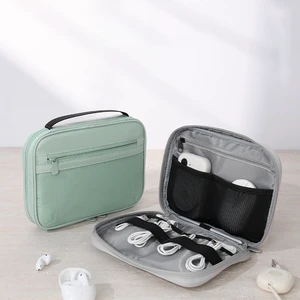 Portable Digital Wire Accessories Charger Storage Pack Organizer Bag Double Tiers Flexible Foldable Tools Storage