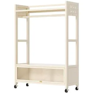 Factory-direct-sale Fixed-position Portable Wardrobe-style Coat and Hat Storage Rack, Home Bedroom Coat Rack