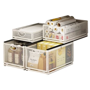 Carbon Steel Pull Out Kitchen Cabinet Organizers Single Tier Under Sink Spice Storage White Coated Eco-Friendly