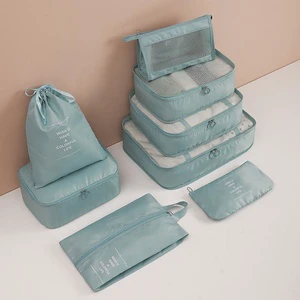 Factory Direct Supply Travel Storage Bag Twill Fabric 8pc Clothings Bag Outdoor Clothes Packing Organizer Suitcase Tidy Bag