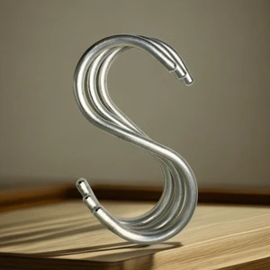Creative Stainless Steel S Hook Single Hook Thickened Non-Magnetic Punch-Free Towel Kitchen Storage Meat Hanging Bathroom