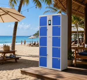 Outdoor Smart Beach Locker Waterproof Storage Cabinet for Resorts Beaches Parks and Tourist Areas