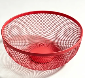High Quality Modern Kitchen Living Room Iron Wire Mesh Multifunction Storage Baskets Vegetable Fruit Dish Snack Storage