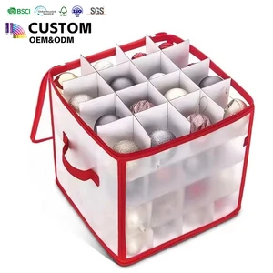 Christmas Decorations Storage Box Xmas Storage Container With Divider For Up To 64 Festive Christmas Ornaments