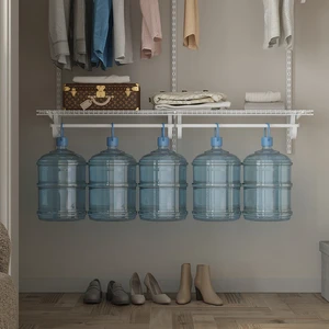CLOSETART DIY Adjustable Wire Shelving Hanging Wire Closet Rack Shelf Storage Wardrobe Clothes Organiser For Small Spaces